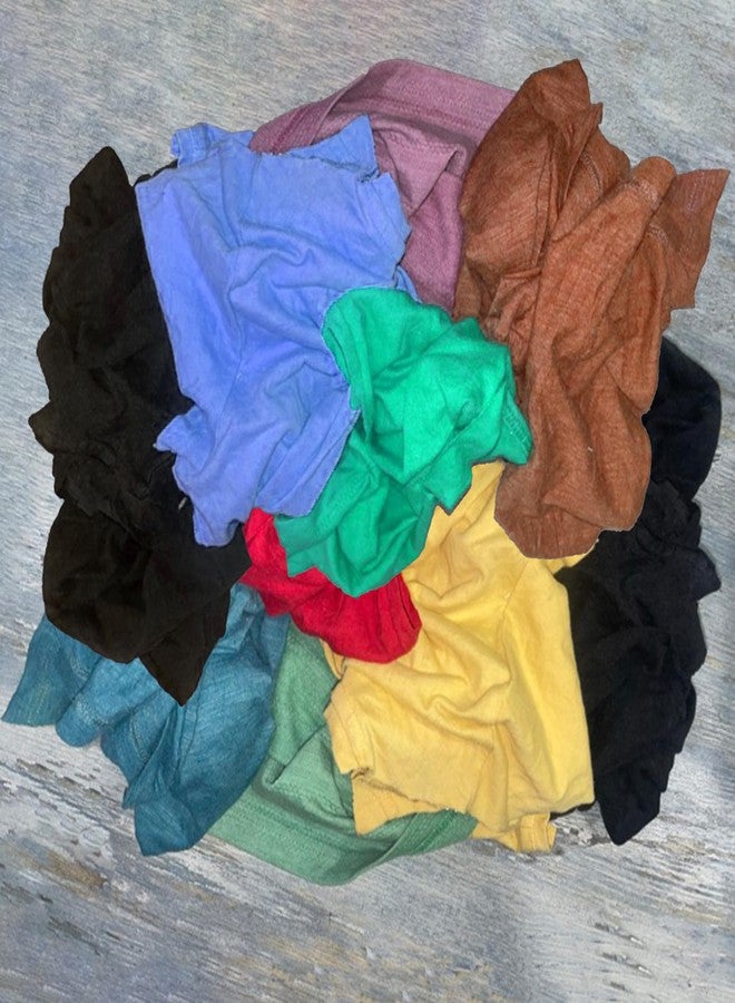 SupremePlus Color T-Shirt Rags (5 lbs. Bag) – Shop Rag Bulk for Workshops, Mechanics, Painters, and Home Use, Multipurpose Cotton T-Shirt Rags - Image 5