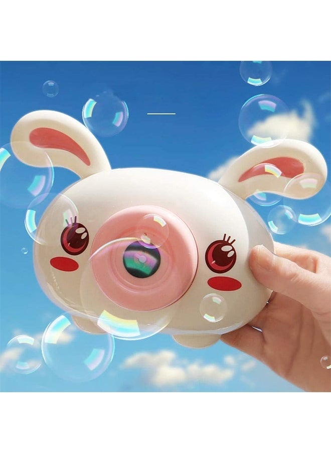 JCB CHIC Bubble Machine for kids Cartoon Animal Bubble Camera Automatic Bubble Maker Toy with Colorful Flashing Lights for Boys and Girls Summer Outdoor Play Birthday Gifts & Party Favors - Image 1