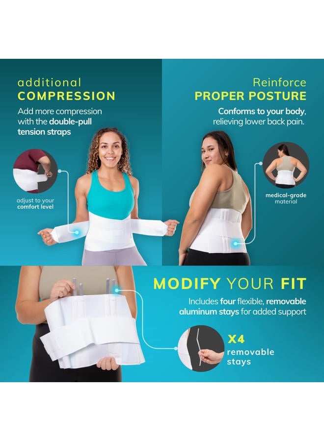 BraceAbility Plus Size 3XL Bariatric Back Brace - XXXL Big and Tall Lumbar Support Girdle for Obesity Lower Back Pain in Extra Large, Heavy or Overweight Men and Women (Fits 55"-61") - Image 3