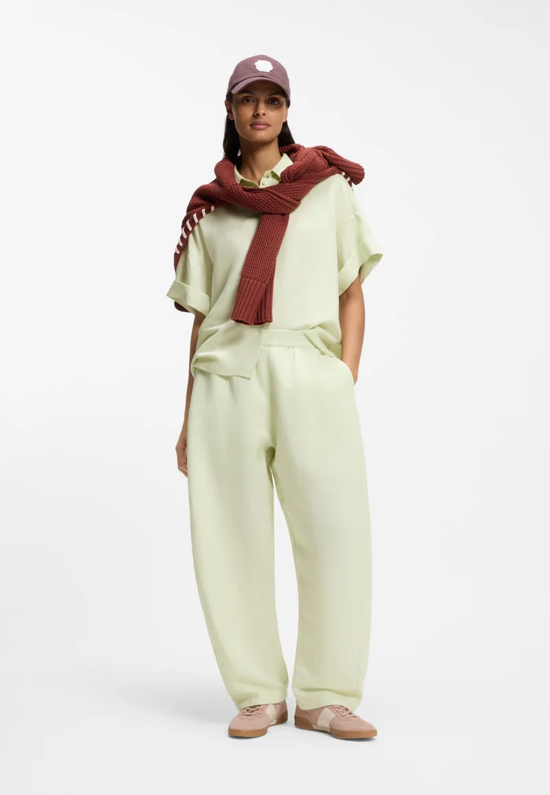 BOSS Green Balloon-leg trousers with elasticated waist for Women | Best Price UAE
