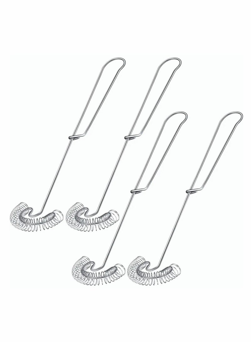 Flat Whisk Handheld Stainless Steel Wire Egg Small Whipper Spring Coil Frother, Milk and Beater Blender 10 Inch (4 Pieces) - Image 1