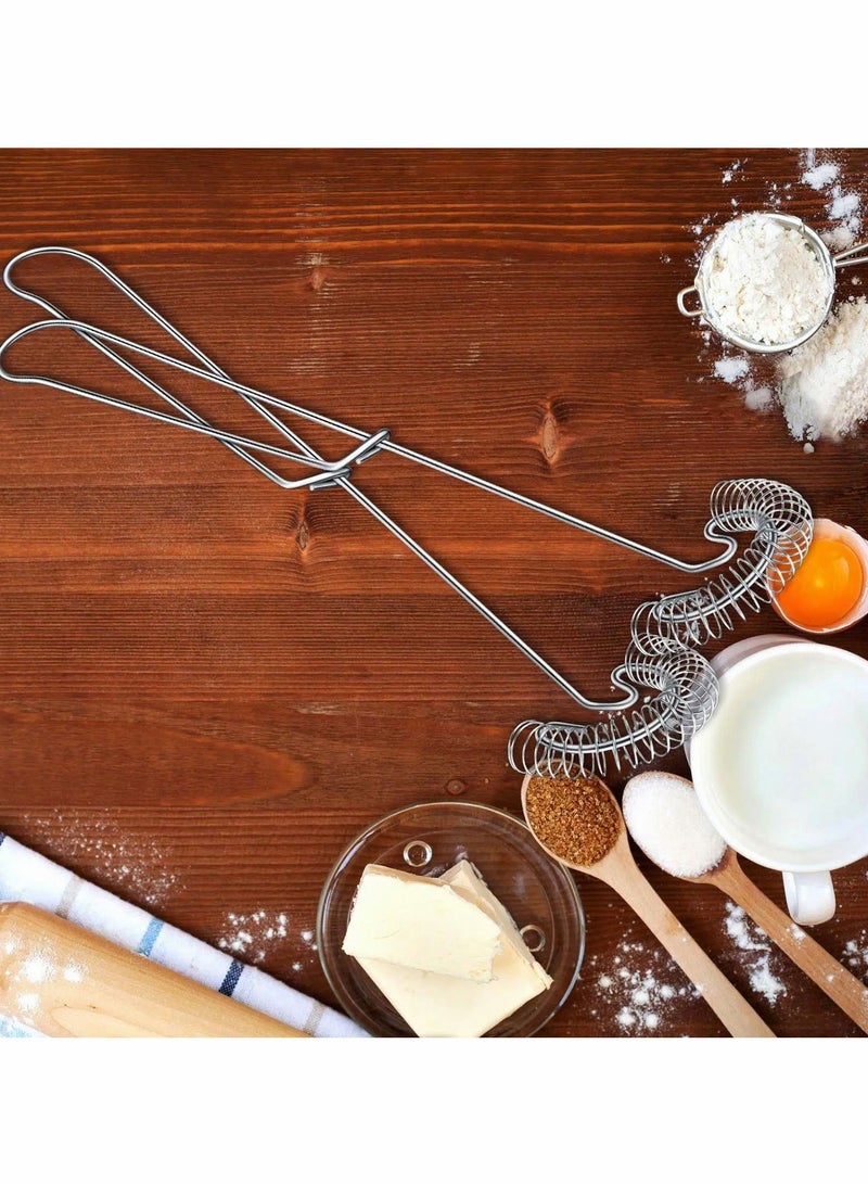 Flat Whisk Handheld Stainless Steel Wire Egg Small Whipper Spring Coil Frother, Milk and Beater Blender 10 Inch (4 Pieces) - Image 3