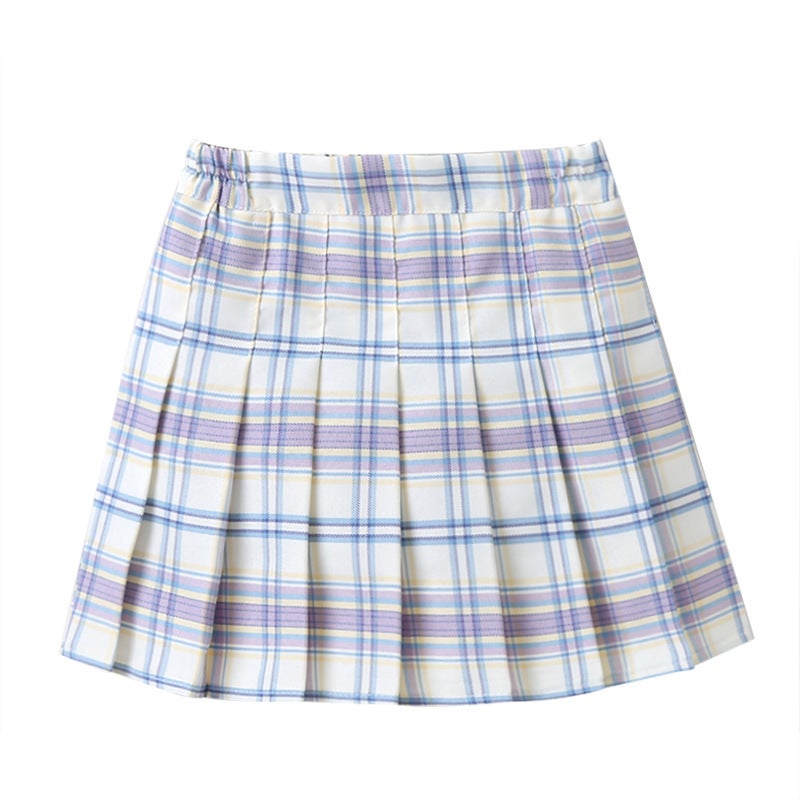 Big Sale Girls Skirt Kidsren'S Clothing Spring & Fall New Korean Style Elastic Waist Medium And Large Kidsren'S Short Skirt School Uniform Kidsren'S Pleated Skirt - Image 1