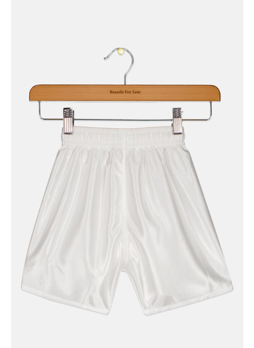 PUMA Kids Girl Sportswear Fit Training Shorts, White  - Image 2