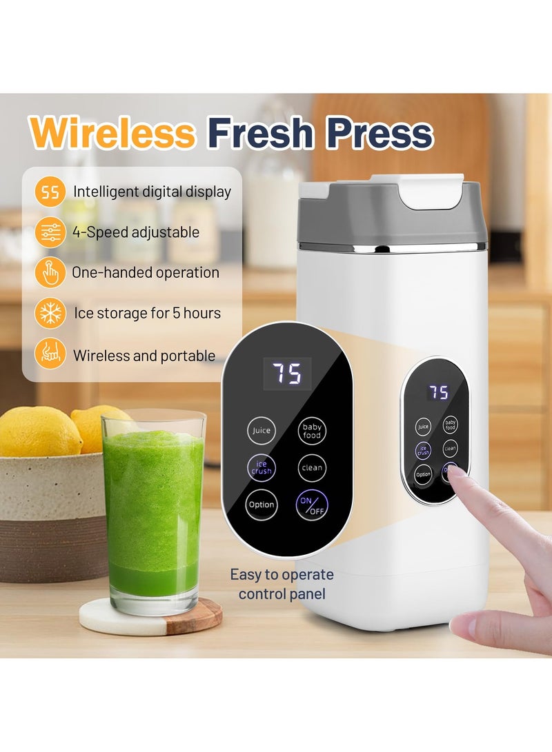 Aideli Portable Blender, Cordless Personal Blender for Shakes & Smoothies, 420ml, USB Rechargeable, 4 Modes, Auto-Clean, Ideal for Gym & Travel - Image 2