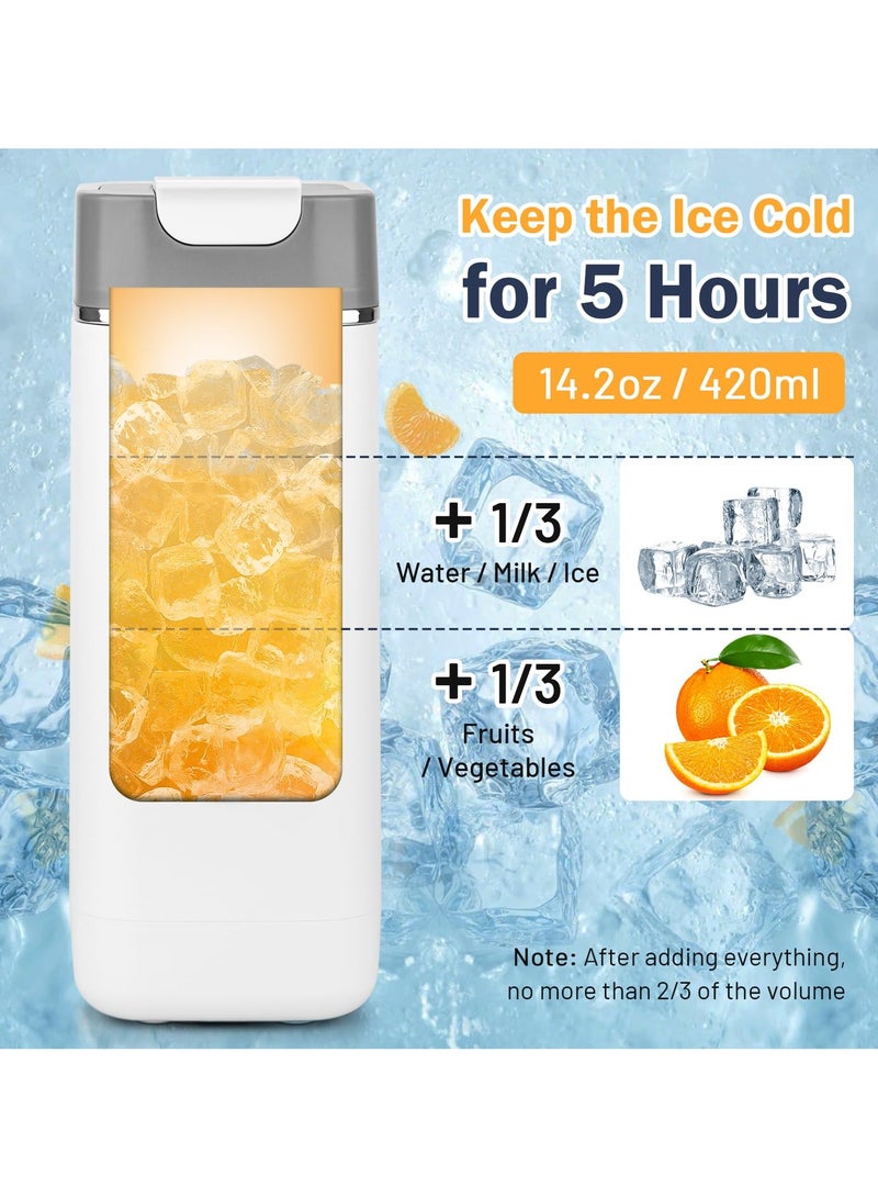 Aideli Portable Blender, Cordless Personal Blender for Shakes & Smoothies, 420ml, USB Rechargeable, 4 Modes, Auto-Clean, Ideal for Gym & Travel - Image 3