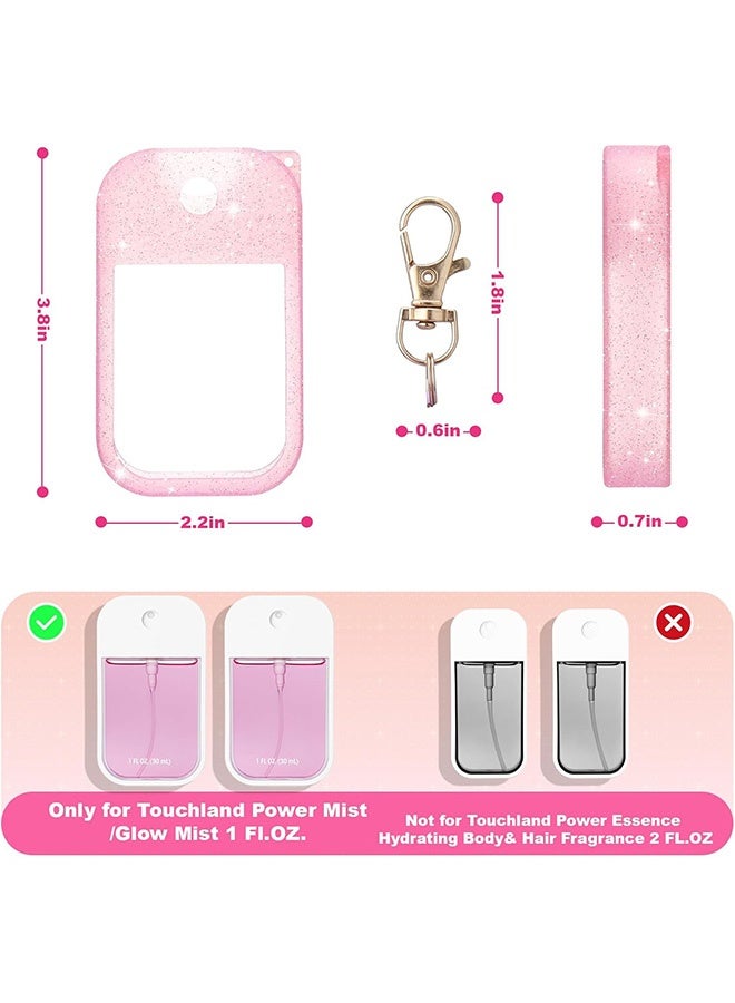 Quantum 3 PCS Hand Sanitizer Spray Case, Protective Case with Keychain for Power Mist,  Silicone Hand Sanitizer Case for Power Mist and Glow Mist - Image 2