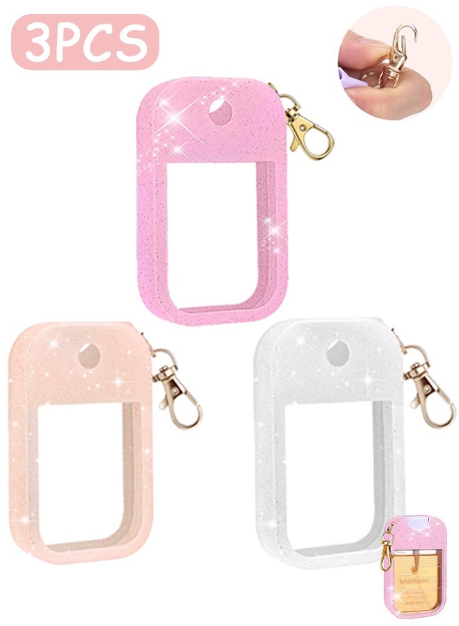 Quantum 3 PCS Hand Sanitizer Spray Case, Protective Case with Keychain for Power Mist,  Silicone Hand Sanitizer Case for Power Mist and Glow Mist - Image 1