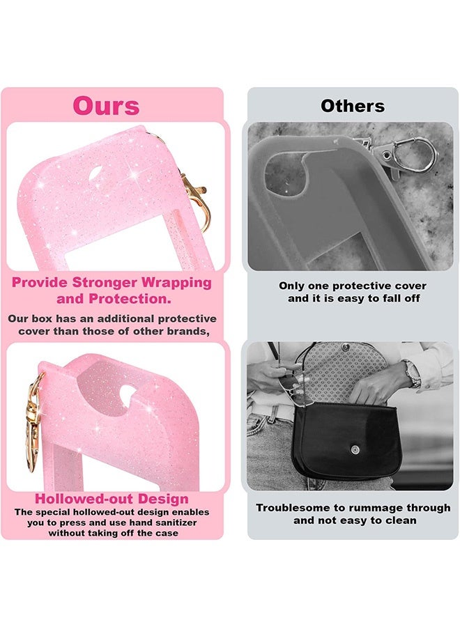 Quantum 3 PCS Hand Sanitizer Spray Case, Protective Case with Keychain for Power Mist,  Silicone Hand Sanitizer Case for Power Mist and Glow Mist - Image 4