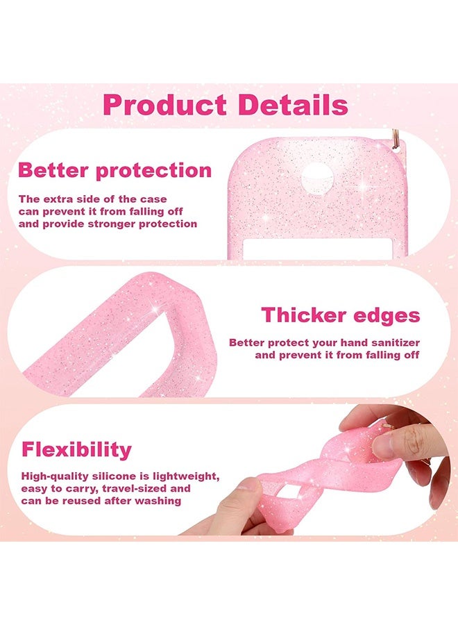 Quantum 3 PCS Hand Sanitizer Spray Case, Protective Case with Keychain for Power Mist,  Silicone Hand Sanitizer Case for Power Mist and Glow Mist - Image 3