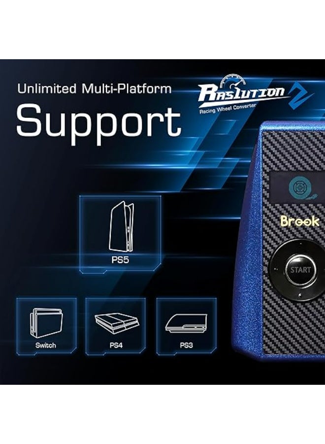 محول عجلة القيادة Brook Ras1ution 2 لأجهزة PS5 و PS4 و  و Switch والكمبيوتر الشخصي، متوافق مع Logitech و Thrustmaster و Fanatec - Image 3