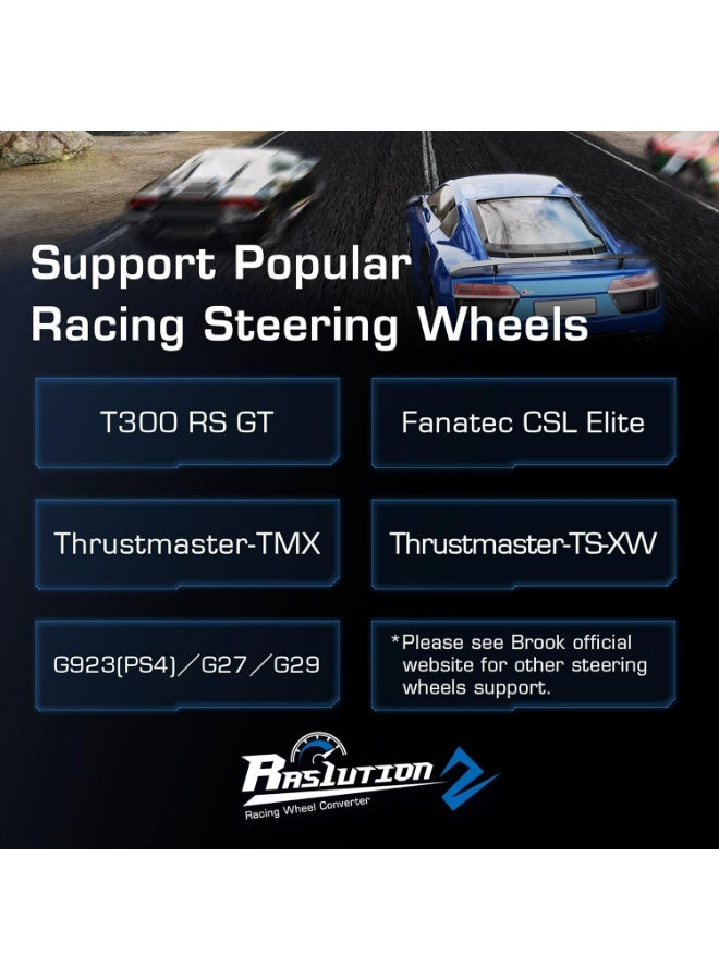 محول عجلة القيادة Brook Ras1ution 2 لأجهزة PS5 و PS4 و  و Switch والكمبيوتر الشخصي، متوافق مع Logitech و Thrustmaster و Fanatec - Image 4
