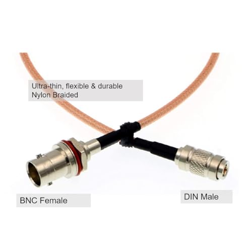Uonecn HD SDI DIN 1.0/2.3 Mini BNC to BNC Female RG179 for Blackmagic HyperDeck Shuttle 12'' - Image 2