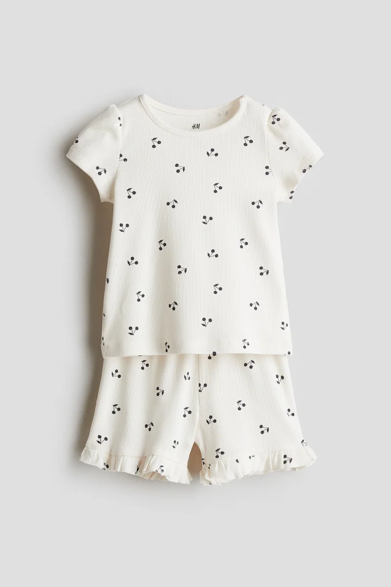 H&M 2-piece ribbed cotton set