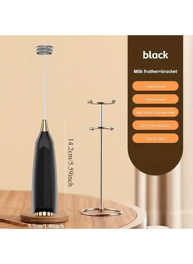 Black Double Headed Electric Milk Frother And Egg Beater Handheld Mixer - Image 3