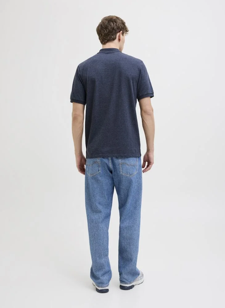 JACK & JONES Jjverner Verner Chest Print Polo Shirt
