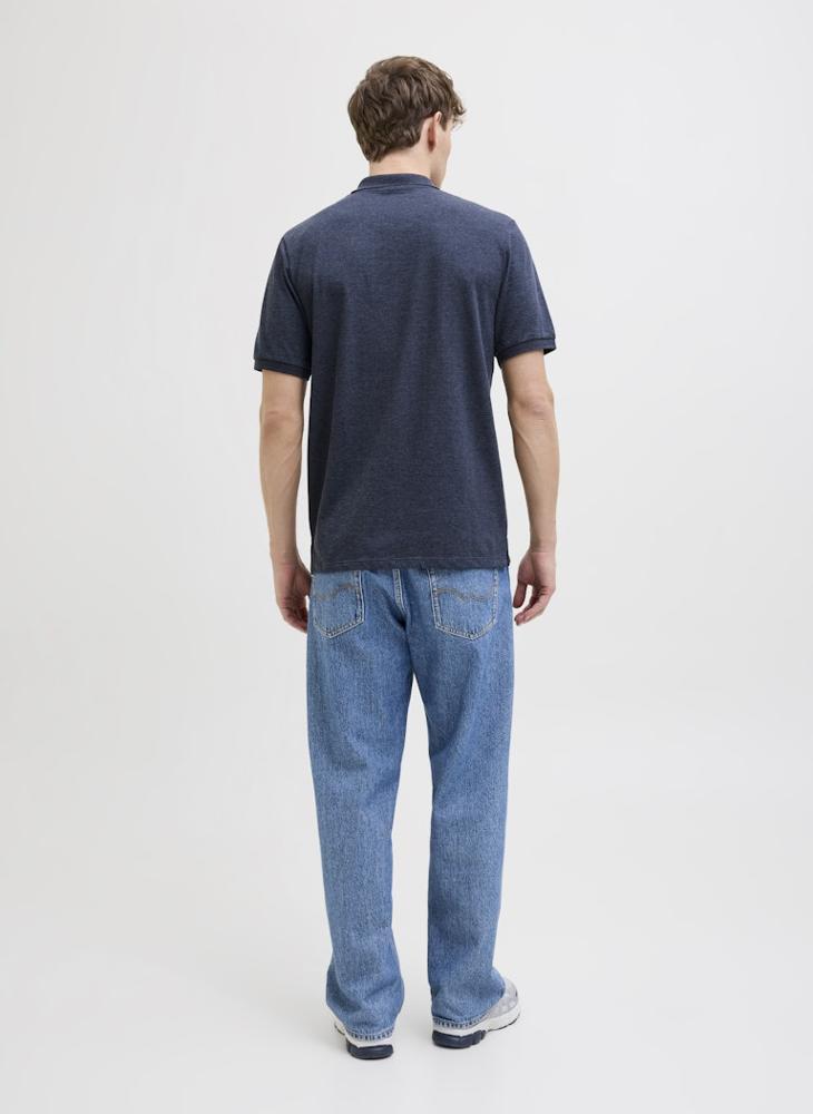JACK & JONES Jjverner Verner Chest Print Polo Shirt  - Image 2