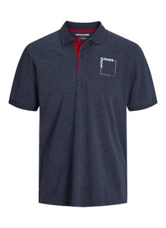 JACK & JONES Jjverner Verner Chest Print Polo Shirt  - Image 5