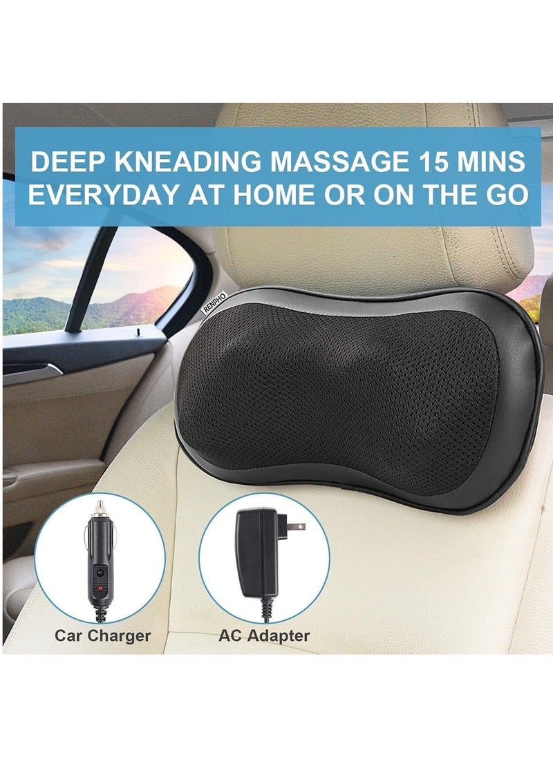 RENPHO - Back Massager With Heat, Ultra Slim Shiatsu Lower Back Neck Massage Pillow, 3-Speeds With Net Cover Electric Shoulder Massage - Image 1
