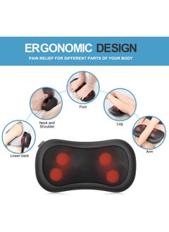 RENPHO Back Massager With Heat, Ultra Slim Shiatsu Lower Back Neck Massage Pillow, 3-Speeds With Net Cover Electric Shoulder Massage  - Image 4