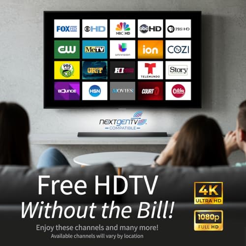 Antennas Direct ClearStream 4V Indoor Outdoor TV Antenna, UHF VHF, Multi-Directional, 70+ Mile Range, 4K 8K UHD, NEXTGEN TV – w/ 20-inch Mast (Black) - Image 4