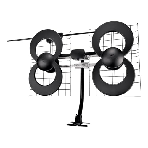 Antennas Direct ClearStream 4V Indoor Outdoor TV Antenna, UHF VHF, Multi-Directional, 70+ Mile Range, 4K 8K UHD, NEXTGEN TV – w/ 20-inch Mast (Black) - Image 1