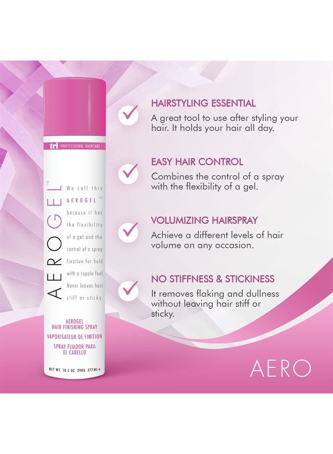 TRIDESIGN TRI Aerogel Hairspray - Non-Toxic Hair Finishing Spray for Styling, Volumizing and Holding Curly Hair with Flexible Hold - For Women and Men - Pack of 4 (10.5 oz)  - Image 3