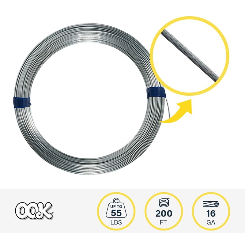 OOK سلك utility صلب OOK 50143، عبوة واحدة، فضي - Image 2