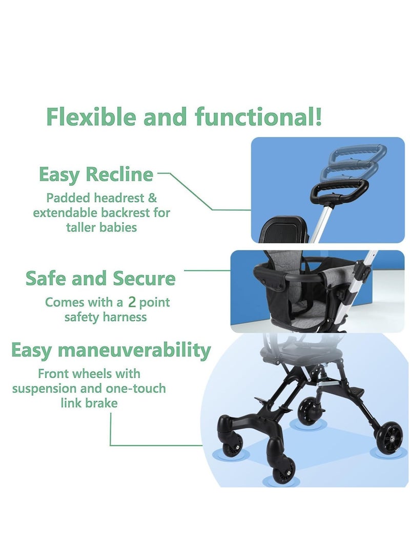 عربة جيب لعربة السفر للطائرة - عربة صغيرة محمولة صغيرة للسفر للاطفال الصغار - Image 3