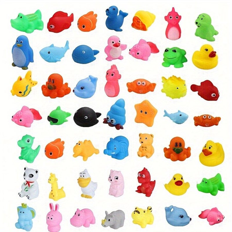 Summer Pool Floating Toy 6pcs Squeaky Bath Beach Water Play Set Interactive Pet Toys With Squeeze Sound Ball Outdoor Swim Fun Party Supplies - Image 3