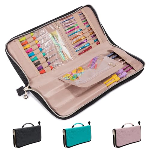 MYBAGZING Knitting Needles Case Up to 14 Inches Organizer for Knitting and Crochet Accessories Empty Hook Case - Image 1