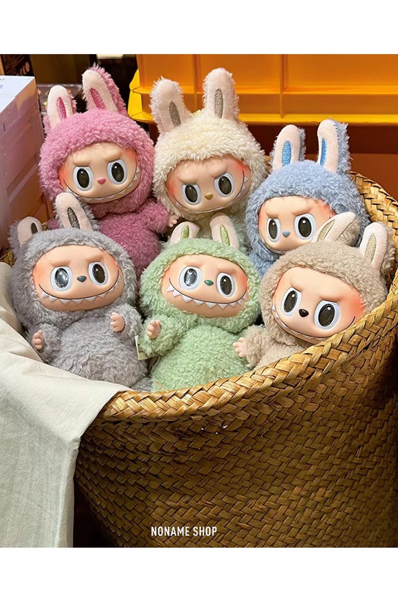 Pop Mart x Momiji Labubu Monster Delicious Macaron Series-6.7-inch vinyl face plush blind box doll, equipped with a hanging ring, suitable for various bag hangings, desktop ornaments and birthday gifts, bagged without box  - Image 1
