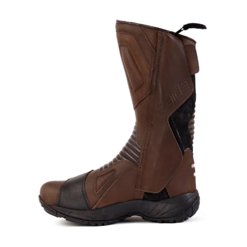 Raida Mens Explorer Motorcycle Boots | Ankle, Shin, & Heel Protection | Memory Foam Insole | Leather (Brown, 6Uk) - Image 2