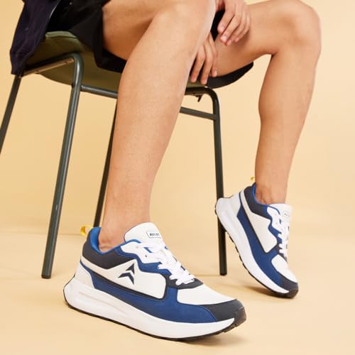 AVANT Men's Waffle Max Sneaker Shoes- Soft Cushioned Insole, Slip-Resistant, Dynamic Feet Support, Arch Support & Shock Absorption, Trendy, Casual Footwear (AVMSH165CL01UK11_Blue_UK11) - Image 5