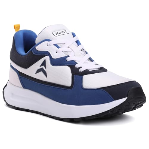 AVANT Men's Waffle Max Sneaker Shoes- Soft Cushioned Insole, Slip-Resistant, Dynamic Feet Support, Arch Support & Shock Absorption, Trendy, Casual Footwear (AVMSH165CL01UK11_Blue_UK11) - Image 1