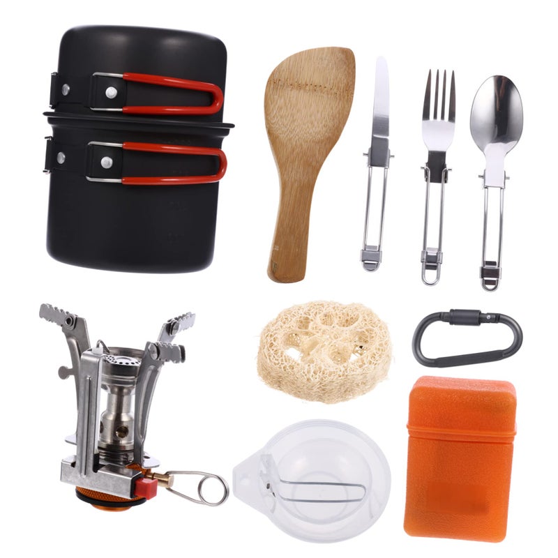Camping Cookware Set Portable Outdoor Cooking Equipment 1.5L Pot - Image 2