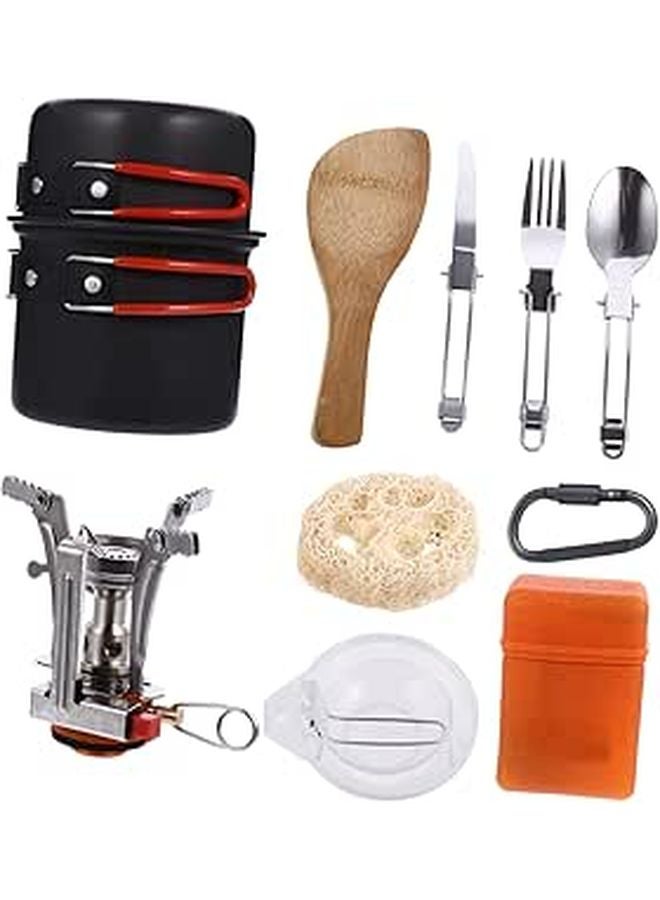 Camping Cookware Set Portable Outdoor Cooking Equipment 1.5L Pot - Image 1