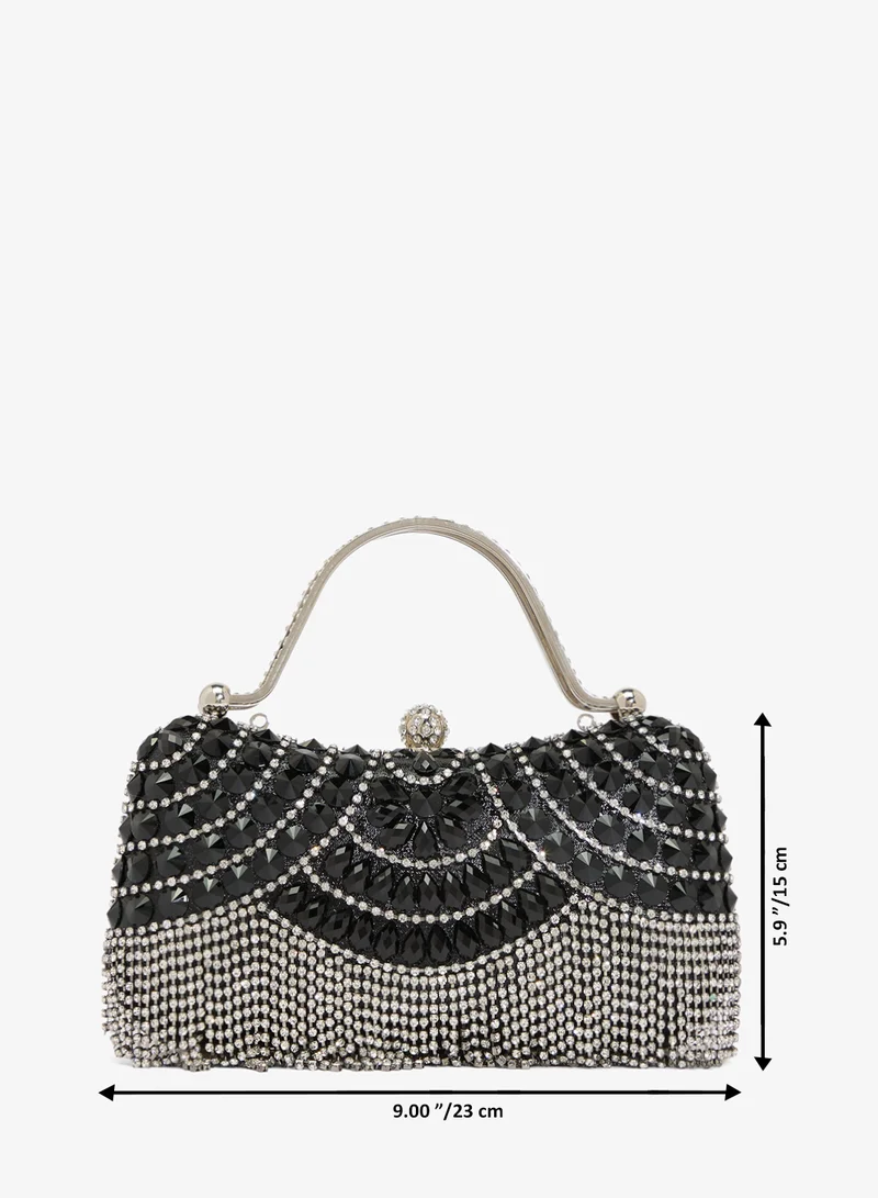 Khizana  Metallic Embellished Detailed Clutch for Women | Best Price UAE