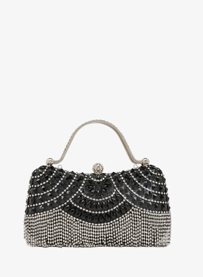 Khizana Metallic Embellished Detailed Clutch