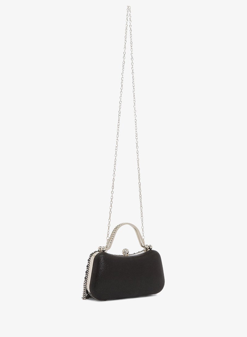 Khizana Metallic Embellished Detailed Clutch - Image 3