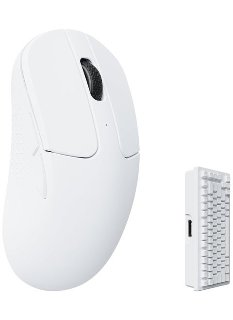 M3 Mini 4K Wireless Bluetooth 5.1/2.4 GHz/Wired Optical Mouse, Ultra-Lightweight 55g Programmable PixArt 3395 Sensor with up to 26,000 DPI/ 650 IPS 4000Hz for Windows Mac Linux