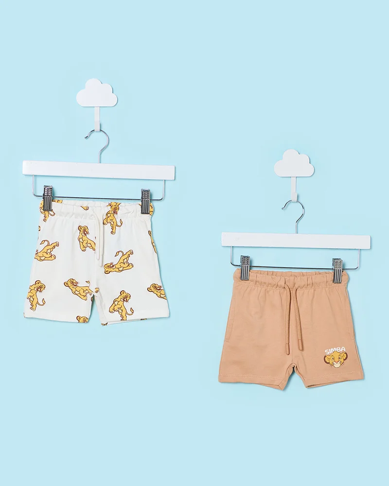 ردتاغ Infant Boys White and Orange And 2 Pack Active Shorts Set