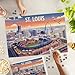 Lantern Press St Louis Missouri Skyline with Stadium Lithograph 1000 Piece Jigsaw Puzzle for Adults Made in USA with Reference Poster - Image 4