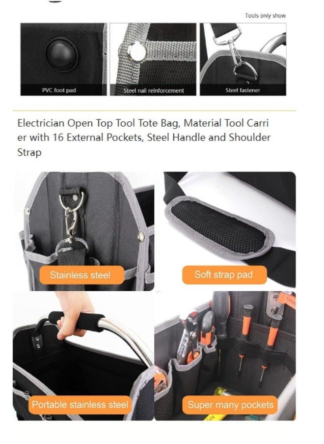 Generic - Hand Tool Bag Multi Tool Box Large Capacity Electrician Bag Men's Special Woodworking Tools Bag size - Image 1