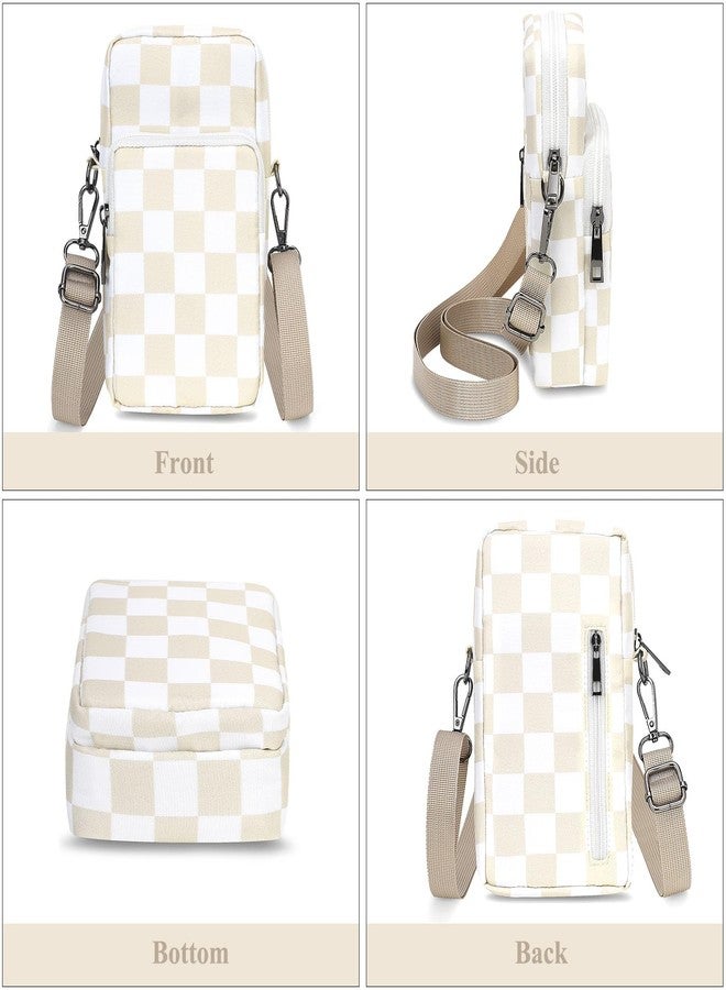BBORGDC Checkered Small Crossbody Bags for Women, Boho Phone Purse Shoulder Bag with Strap, Original Design RFID Crossbody for Travel, Stylish Gift for Girls and Women - Image 4