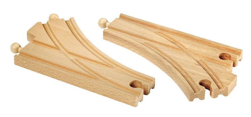BRIO World 33346 Curved Switching Tracks 2 Piece Toy Train Accessory for Kids Ages 3 and Up - Image 2