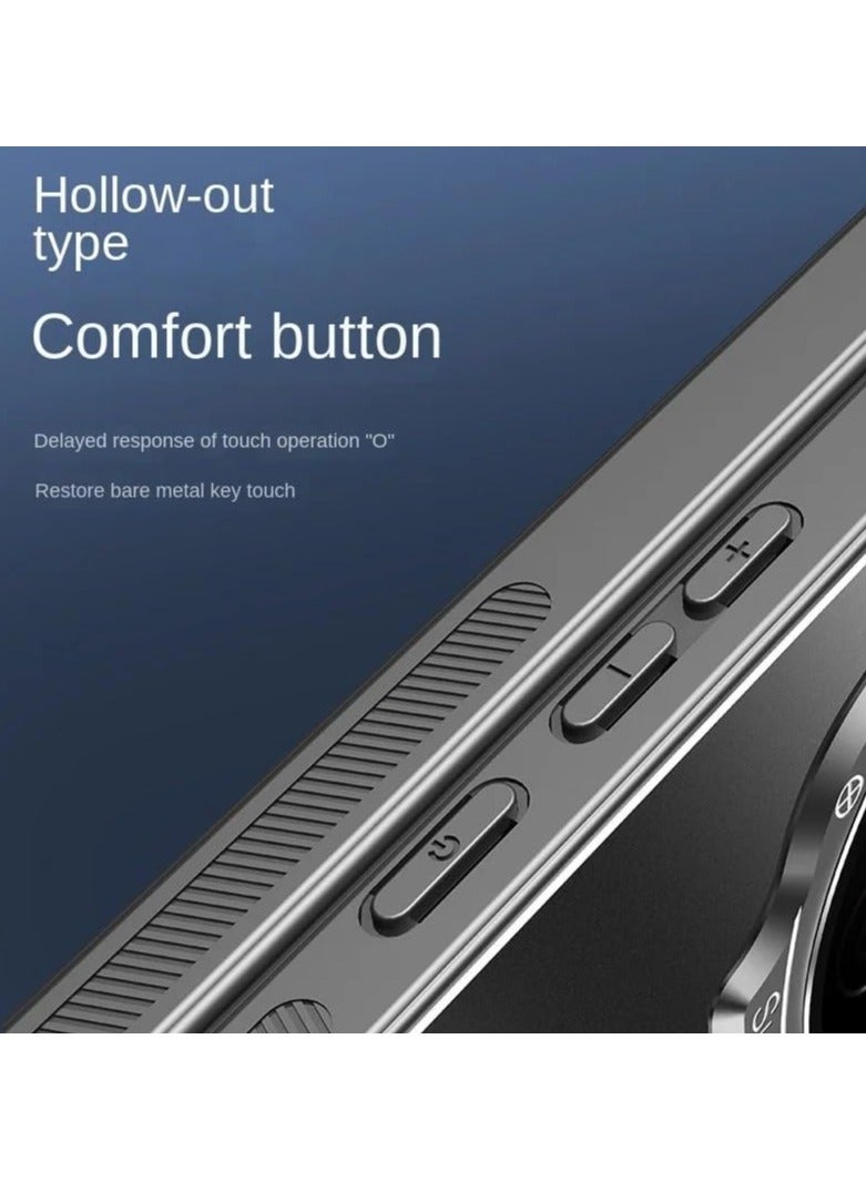 Case Compatible with Honor Magic 7 Pro, Ultra-thin Matte Hard PC Phone Case for with Camera Lens Cover, 【Support Magnetic Car Holder】 Case with Stand for Honor Magic 7 Pro (Black) - Image 3
