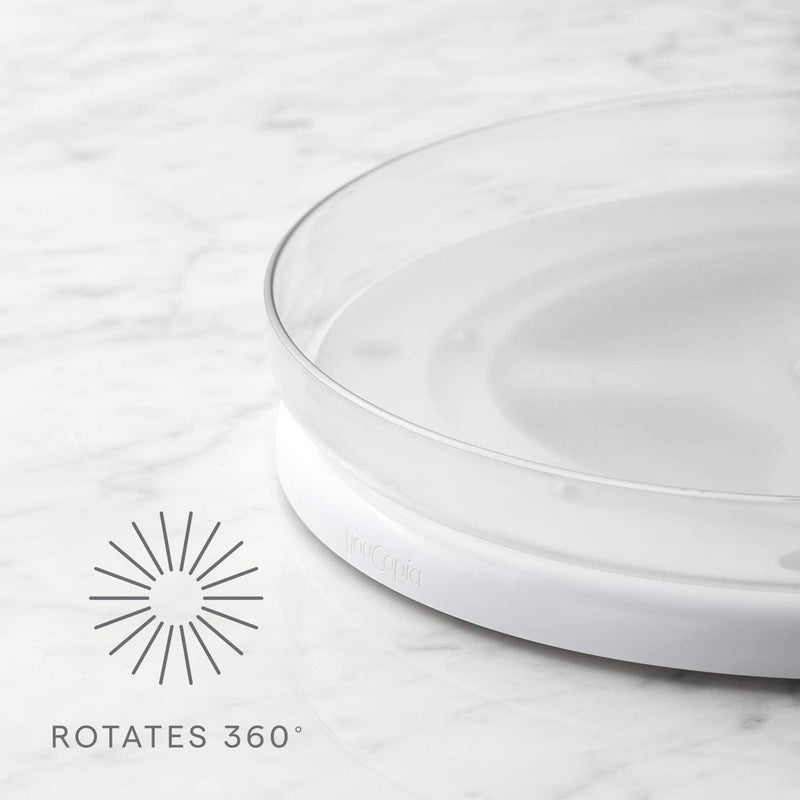 YouCopia دوار ثلاجة FridgeView، منظم Lazy Susan لتخزين الثلاجة، 11 بوصة، أبيض - Image 4