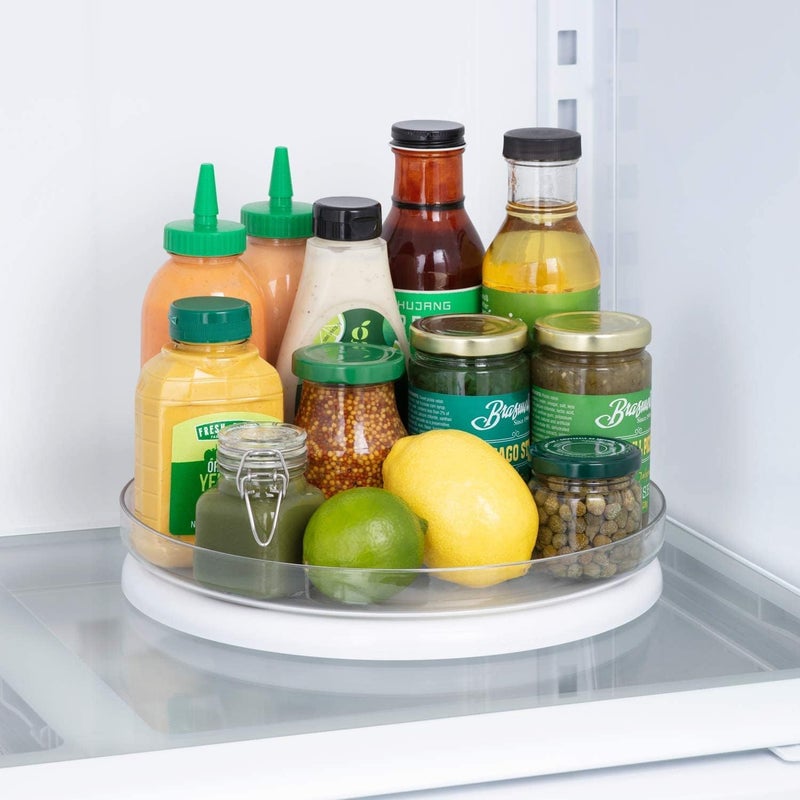 YouCopia دوار ثلاجة FridgeView، منظم Lazy Susan لتخزين الثلاجة، 11 بوصة، أبيض - Image 2