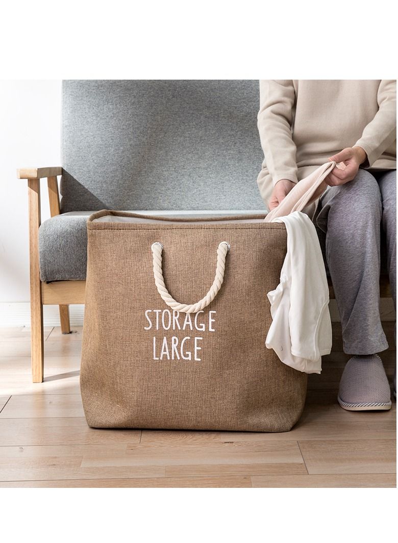 Hi homey Foldable Clothes storage Laundry Basket With Handles - Image 2